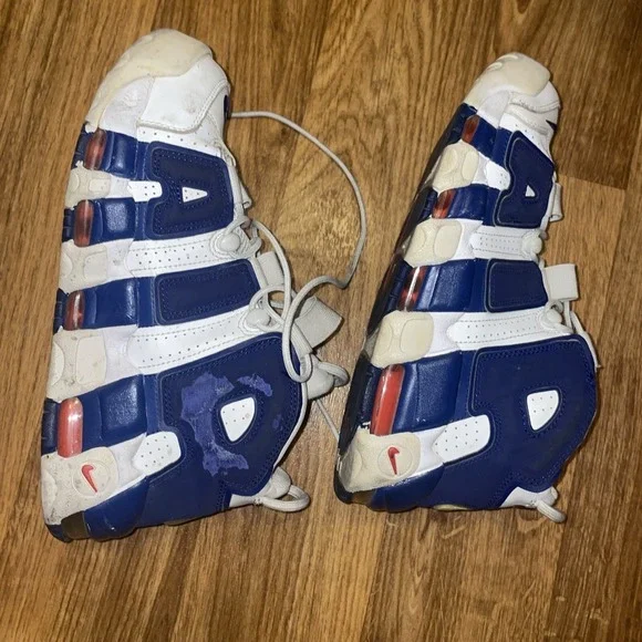 Nike Air More Uptempo Knicks 33 Blue White Orange Men's Size 8 Shoes 921948-101